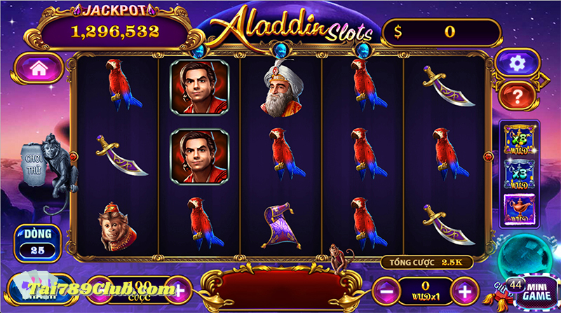 Luật chơi hấp dẫn trong game Aladdin 789 Club
