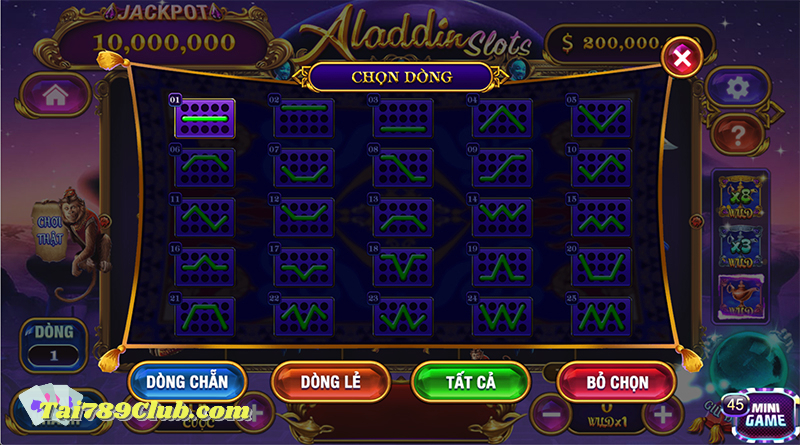 Các tính năng nổi bật trong game nổ hũ Aladdin Slots